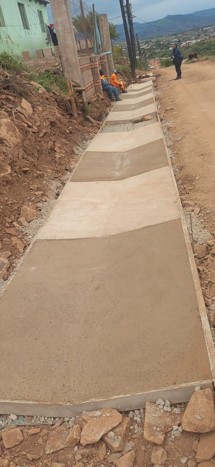 Concrete stormwater channel